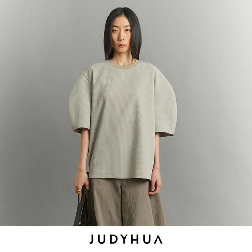 JUDYHUA 纯粹系列弧形袖T恤 商品图6