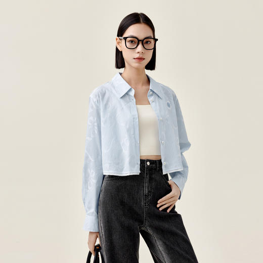 【商场同款】伊芙丽夏衬衫1F4320521 商品图0