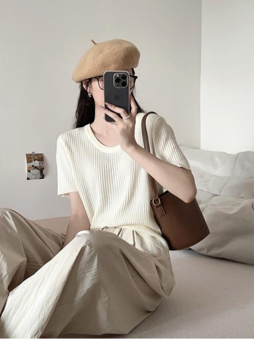 🔥夏日短袖天花板!夏季短T 冰感体验✨ 【夏日短袖天花板】韩系冰丝短袖 ✅NO.1逆天柔软触感让每个细胞都自在呼吸! X官售¥148 开团 🍎 49.9 包邮  商品图4