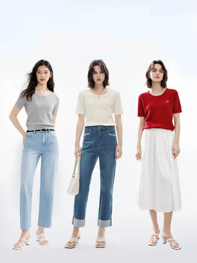 疯狂福利🔥🔥🔥[出口品牌，剪标发货]伊泺杉绵羊毛短袖-原价💰248一件，精选近30%澳洲绵羊毛面料，爆炸福利价💥仅5000件现货秒完下架❗️ 可大气干练！可知性温柔！