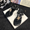 ☀️Woo！ 黑金凉鞋真的很有杀伤力耶！🌈【度假风细带夹趾金属扣粗跟凉鞋006-8】有一种高贵精致感！！🌟 【品牌直发】清凉夏日1折秒杀❤️！！！ 商品缩略图0