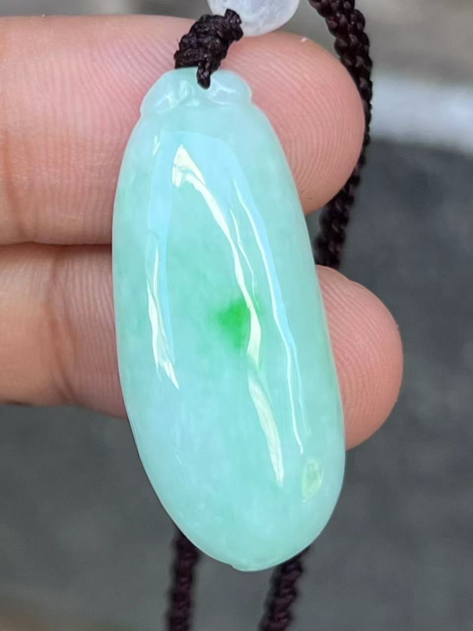 【云意轩翡翠】编号：6626 糯冰绿底翡翠福瓜 天然翡翠 附证书