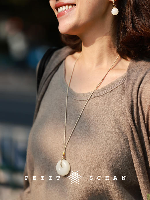 PETIT SCHAN小闪 JEW#024 complete success 圆满 顶俄巴莎一级白和田玉平安扣 商品图1