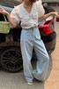 LNNNS 舒适高腰款浅色条纹牛仔长裤 18332 商品缩略图4