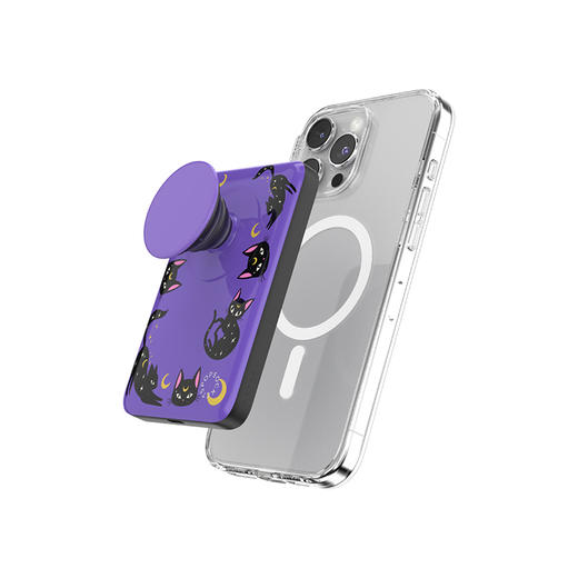 【磁吸充电宝】黑猫迷踪·MagSafe充电宝 OTHER配件 Power充电宝系列 太空梦游记 紫色 猫 卡通 商品图3