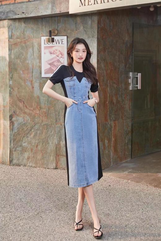 HAYES 运动牛仔拼接连衣裙 18303 商品图1