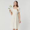 Famecoco范可儿方领泡泡袖连衣裙夏款法式高腰气质中长裙FAB3FA031 商品缩略图5