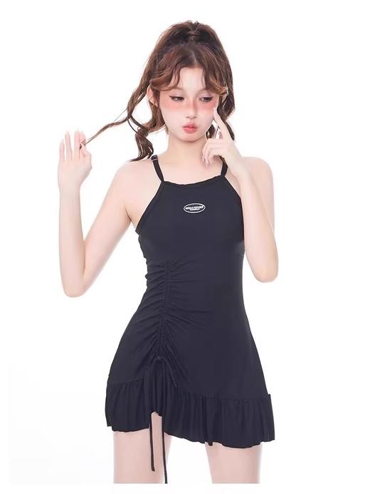 【YOOE】新款2025连体【两件套吊带泳衣 】女式学生运动美式保守遮肉显瘦 度假海边速干游泳装 抽绳设计款泳装 商品图4