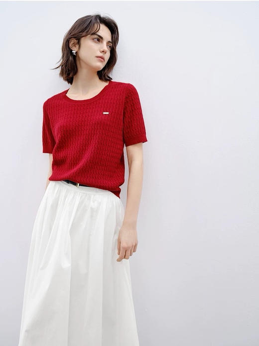 疯狂福利🔥🔥🔥[出口品牌，剪标发货]伊泺杉绵羊毛短袖-原价💰248一件，精选近30%澳洲绵羊毛面料，爆炸福利价💥仅5000件现货秒完下架❗️ 可大气干练！可知性温柔！ 商品图1