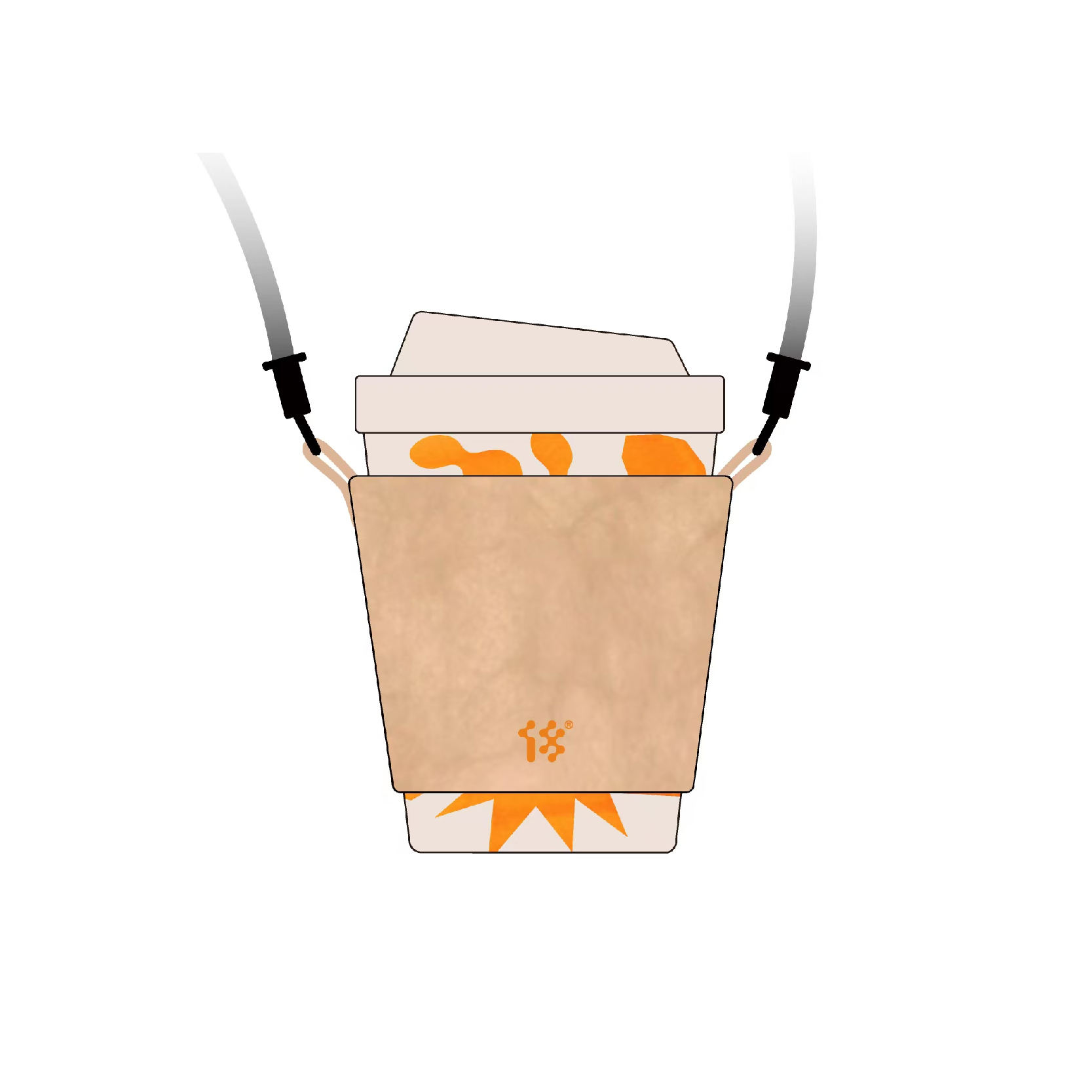 【18周边商店】咕咚派对限定环保杯/斜跨杯托