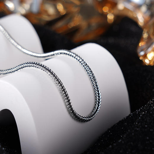 子佩集S925银仿古项链【YFXL026-22】【YFXL026-24】纯银素银22寸24寸2409 商品图1