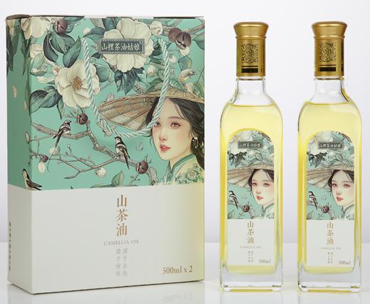 #山裡茶油姑娘#湖北恩施来凤县有机山茶油礼盒500ml*2瓶 商品图0