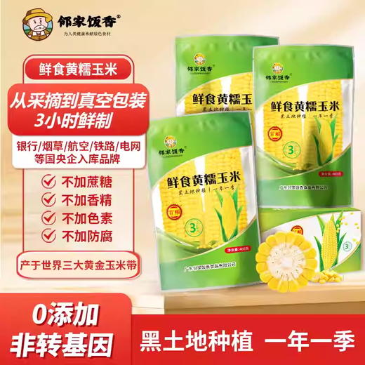 【邻家饭香】东北鲜食黄糯玉米 1600g(8穗/盒) LJFX72-Y 商品图0