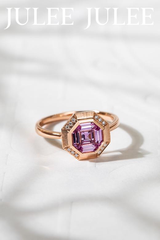 JULEE JULEE茱俪珠宝  18K玫瑰金精切紫蓝宝石戒指 商品图1