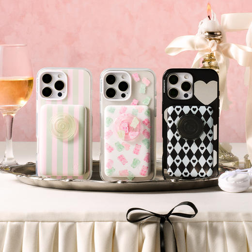 【磁吸充电宝】粉绿条纹·MagSafe充电宝 OTHER配件 Power充电宝系列 甜 撞色 条纹 商品图1