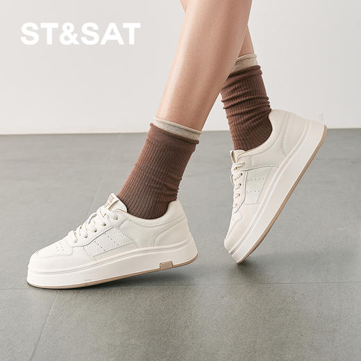 星期六轻便透气舒适小白鞋SSD1112457 商品图2