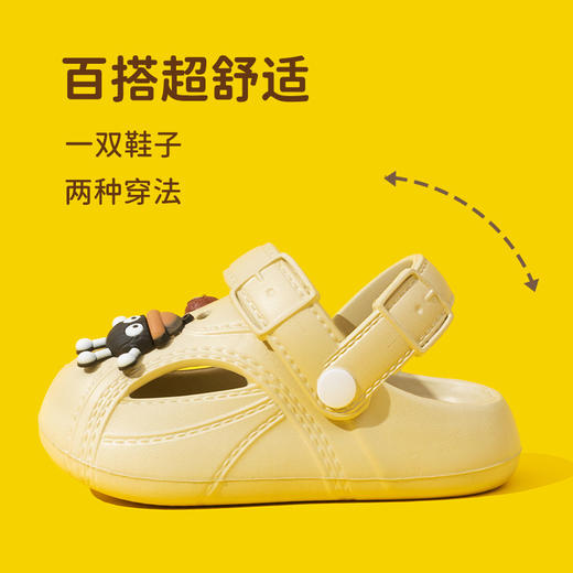 【新款儿童沙滩鞋，卡通设计可爱】儿童夏季沙滩洞洞鞋 男孩防滑宝宝女童凉鞋 家居卡通外穿亲子凉拖鞋-QQ 商品图3