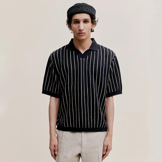 A Kind Of Guise MAHUA KNIT POLO 意大利亚麻棉混纺针织POLO衫 商品图2
