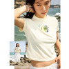 CryingCenter 珍珠小鱼短袖正肩轻薄竹节棉T恤 哭喊中心 商品缩略图1