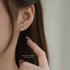 【清怡】s925纯银简约四爪锆石耳环【YXS-E3967】 商品缩略图1