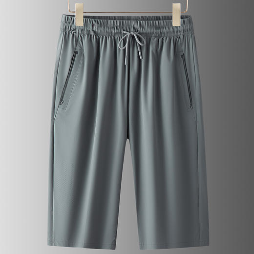 【速干】【DWN】大依优型大码休闲七分短裤冰丝中裤大号裤子弹力透气加肥加大夏季松紧腰宽松运动 商品图2