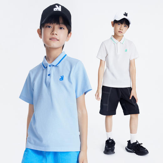 男童翻领短袖针织衫夏季新款安奈儿童装EB521171 商品图2