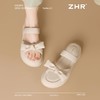 ZHR则则法式蝴蝶结厚底沙滩鞋2025新款外穿一字拖鞋银色凉鞋 商品缩略图9