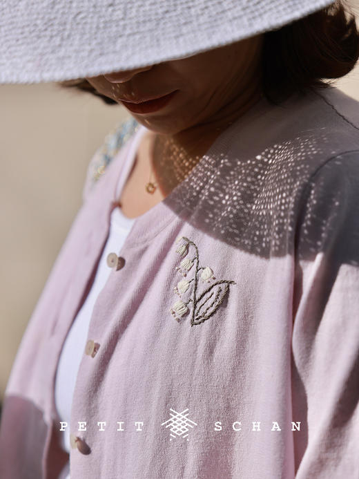 PETIT SCHAN小闪 CLO#797 jingle bells 铃儿响叮当 棉麻丝纯手工刺绣针织开衫 商品图1