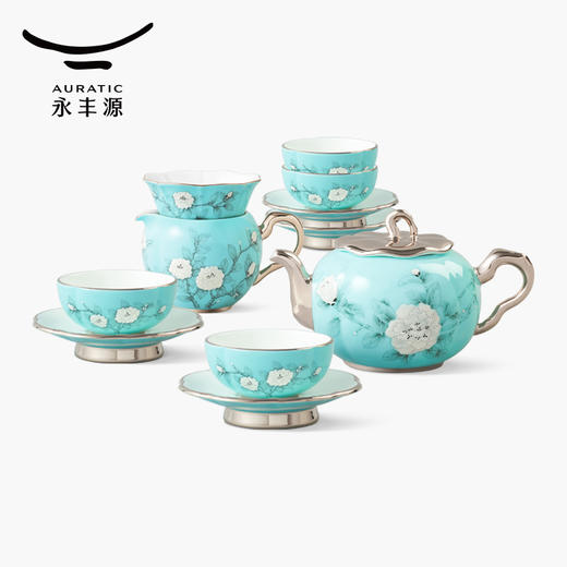 【6F】国瓷永丰源 手绘蓝12头茶具 商品图1