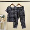 【中老年妈妈睡衣】春夏季新款 短袖长裤全人棉绸家居服套装 加特大码  商品缩略图10