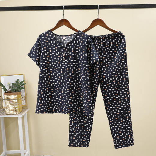 【中老年妈妈睡衣】春夏季新款 短袖长裤全人棉绸家居服套装 加特大码  商品图10