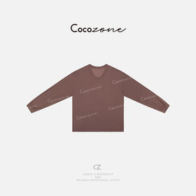 COCO ZONE 刘一一  【100棉】V领纯色亲肤感长袖T恤CD2A1009