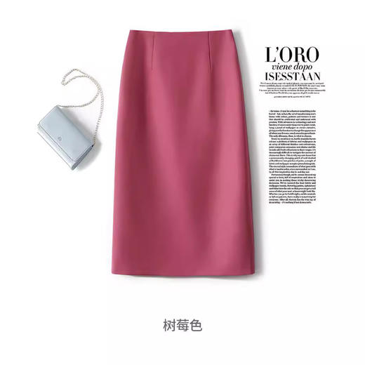 丁摩 气质半身裙女高腰显瘦后开叉A字中长裙高级感垂感西装裙子5ZF-802 商品图2