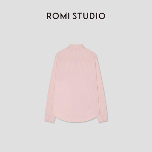 ROMI STUDIO“”纯棉复古砂洗粉经典款翻领衬衣RW24SSD0408 商品图1