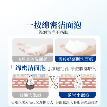 雪玲妃洁面慕斯洗面奶深层清洁温和控油氨基酸500g 一按出泡免搓男女士 商品图0