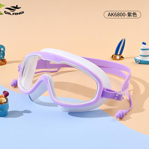 【高清防雾，新升级大框泳镜！】泳镜女生 高清防水防雾连体耳塞 男士一体大框 成人游泳潜水训练眼镜-QQ 商品图11