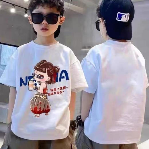 19.9清仓 【100%棉】男童女童 （大图-逍遥自在哪吒）哪吒印花T短袖2025-喜出 商品图10