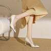 【预售5天】春季新款时尚水钻尖头奶白色鞋气质百搭浅口单鞋细跟高跟女鞋ZF&25012 商品缩略图3