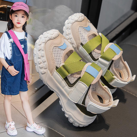 透网儿童时尚运动凉鞋2025夏季新款女童老爹鞋透气网面宝宝鞋 商品图2
