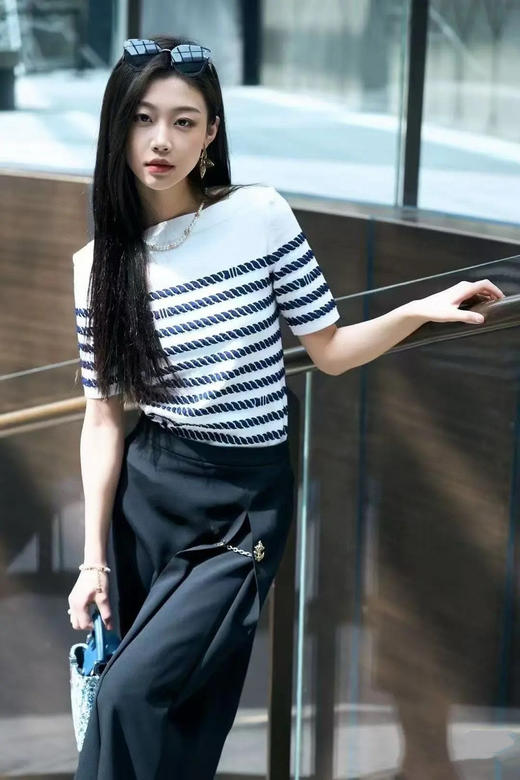 驴家 25早春航海系列麻花纹T恤上衣（TM） 商品图0