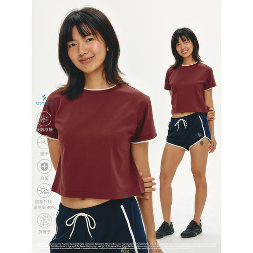 CryingCenter 健身凉感撞色休闲tee宽松短袖 哭喊中心 商品图1