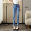 丁摩 果米白色牛仔裤女春夏显瘦弹力柔软九分铅笔裤5ZF-23601 商品缩略图6