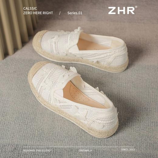 ZHR则则2025新款蕾丝透气软底ins一脚蹬单鞋时尚透气懒人女渔夫鞋 商品图9