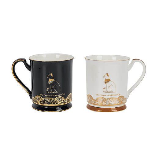 大英博物馆 盖亚·安德森猫系列 复古骨瓷杯 黑色 白色 商品图4