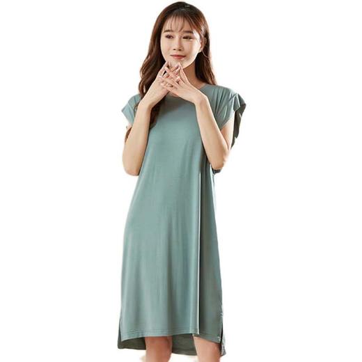 冰丝睡衣夏季女带胸垫薄款宽松家居服高弹无袖大码莫代尔睡裙女士 商品图4