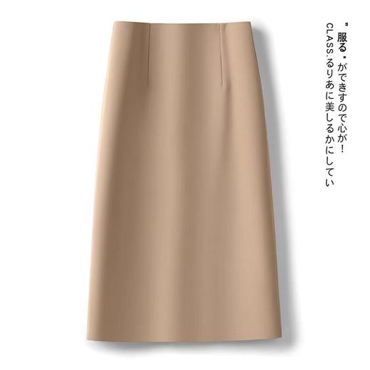 丁摩 气质半身裙女高腰显瘦后开叉A字中长裙高级感垂感西装裙子5ZF-802 商品图8