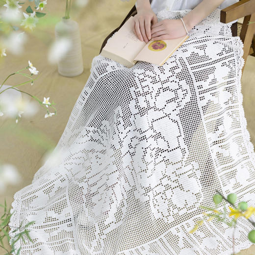 苏苏姐家蝶恋花蕾丝两用盖毯手工DIY钩针毛线团自制材料包 商品图1