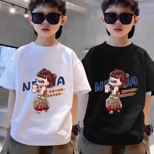 19.9清仓 【100%棉】男童女童 （大图-逍遥自在哪吒）哪吒印花T短袖2025-喜出 商品图8