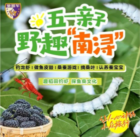 【05.02-05.17】五一亲子野趣“南浔”—钓龙虾、做鱼皮鼓、采桑葚、认养蚕宝、桑蚕游戏