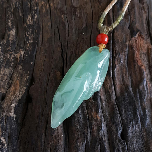 【天然正品】天然细腻冰种随形翡翠配玛瑙单珠吊坠项链030425AH73 现售价：2680 商品图4